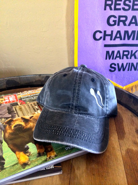 Grey Distressed Polo Style Adjustable Hat